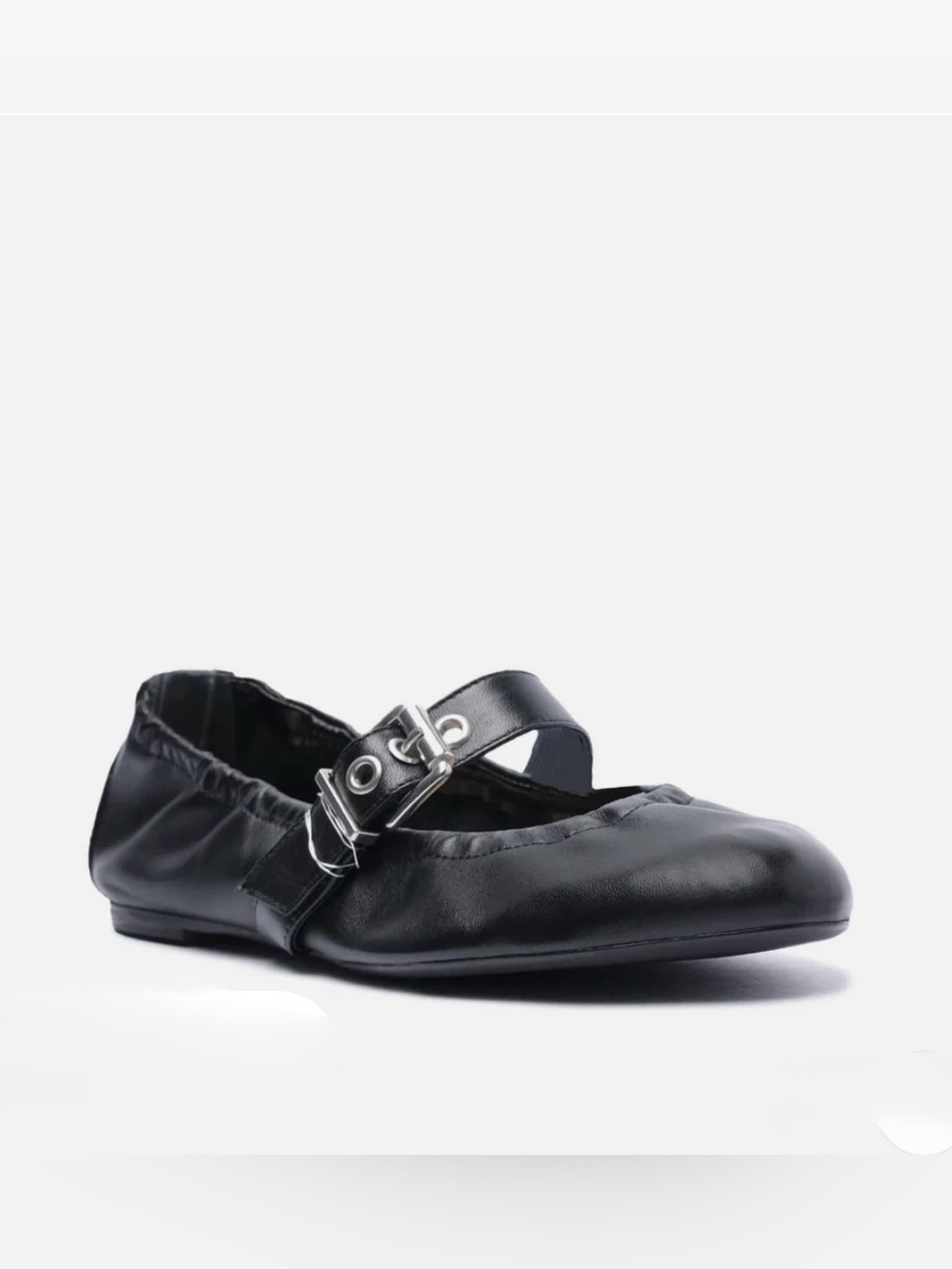 Schutz Calita Nappa Leather Ballet Flat In Black
